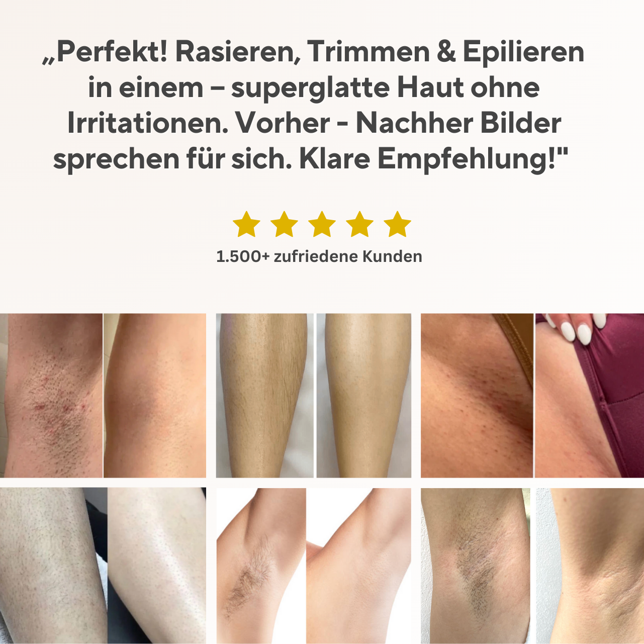 SkinGlow Elite - 2-in-1 Rasierer mit Trimmer & Epilierer