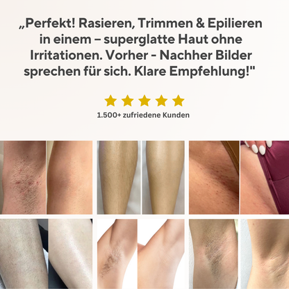 SkinGlow Elite - 2-in-1 Rasierer mit Trimmer & Epilierer