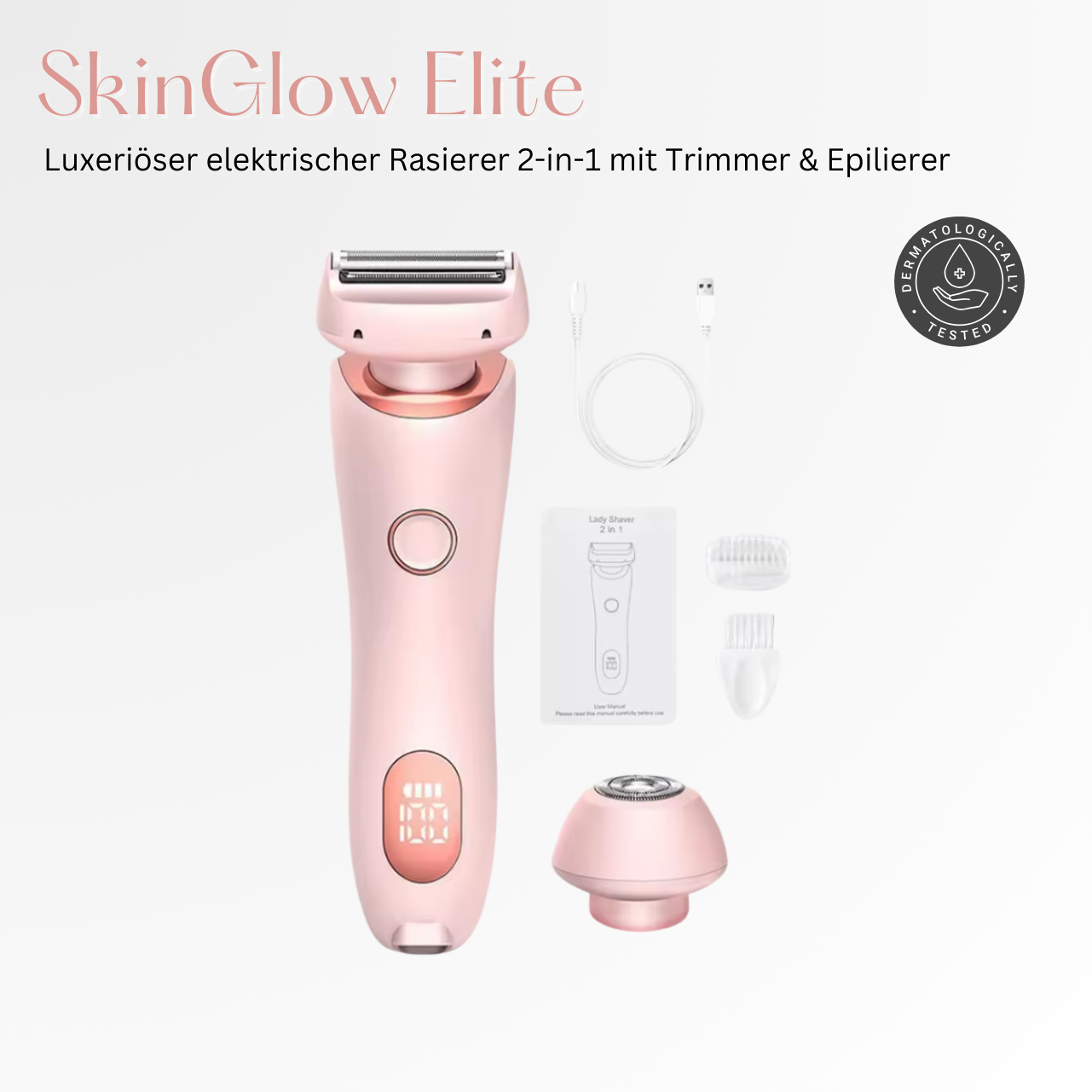 SkinGlow Elite - 2-in-1 Rasierer mit Trimmer & Epilierer